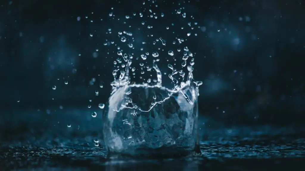 A splash and ripple in some water